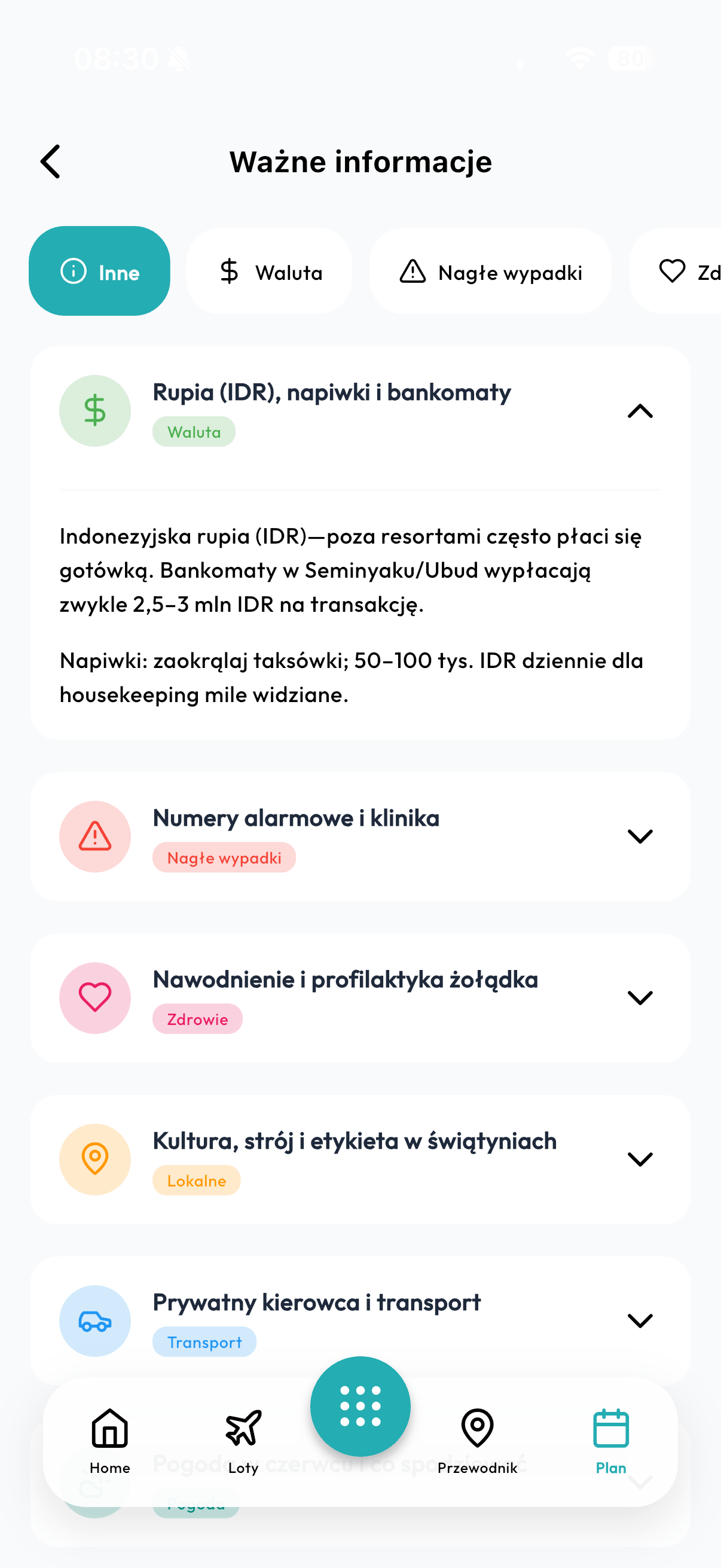 Smart Trippy app — Dokumenty / Informacje