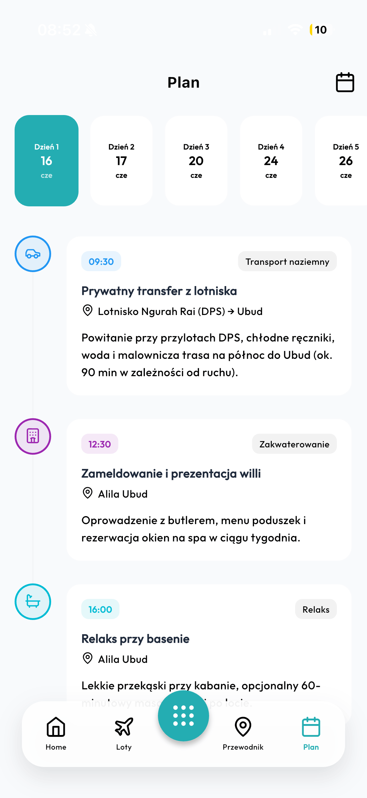 Smart Trippy app — plan
